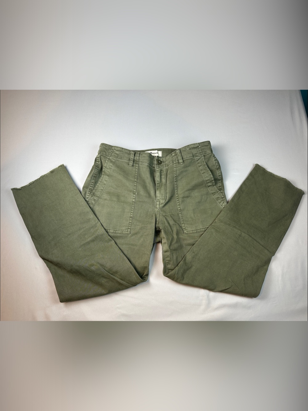 Madewell Olive Utility Bootcut Pants